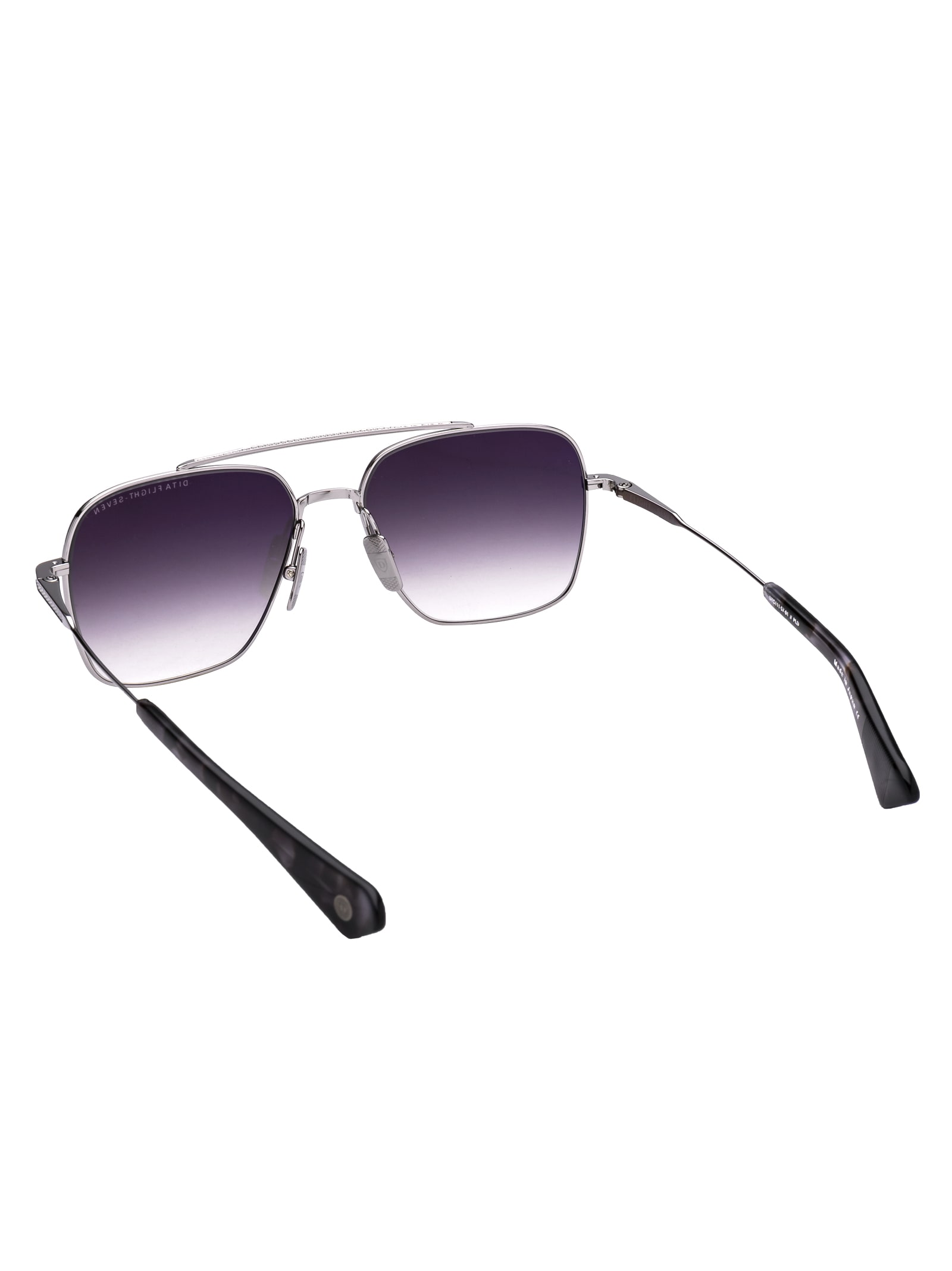 Shop Dita Flight-seven Sunglasses In Black Palladium