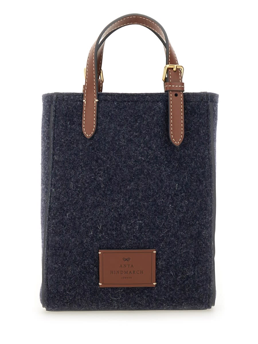 Anya Hindmarch Mini Eyes Tote Bag In Blue