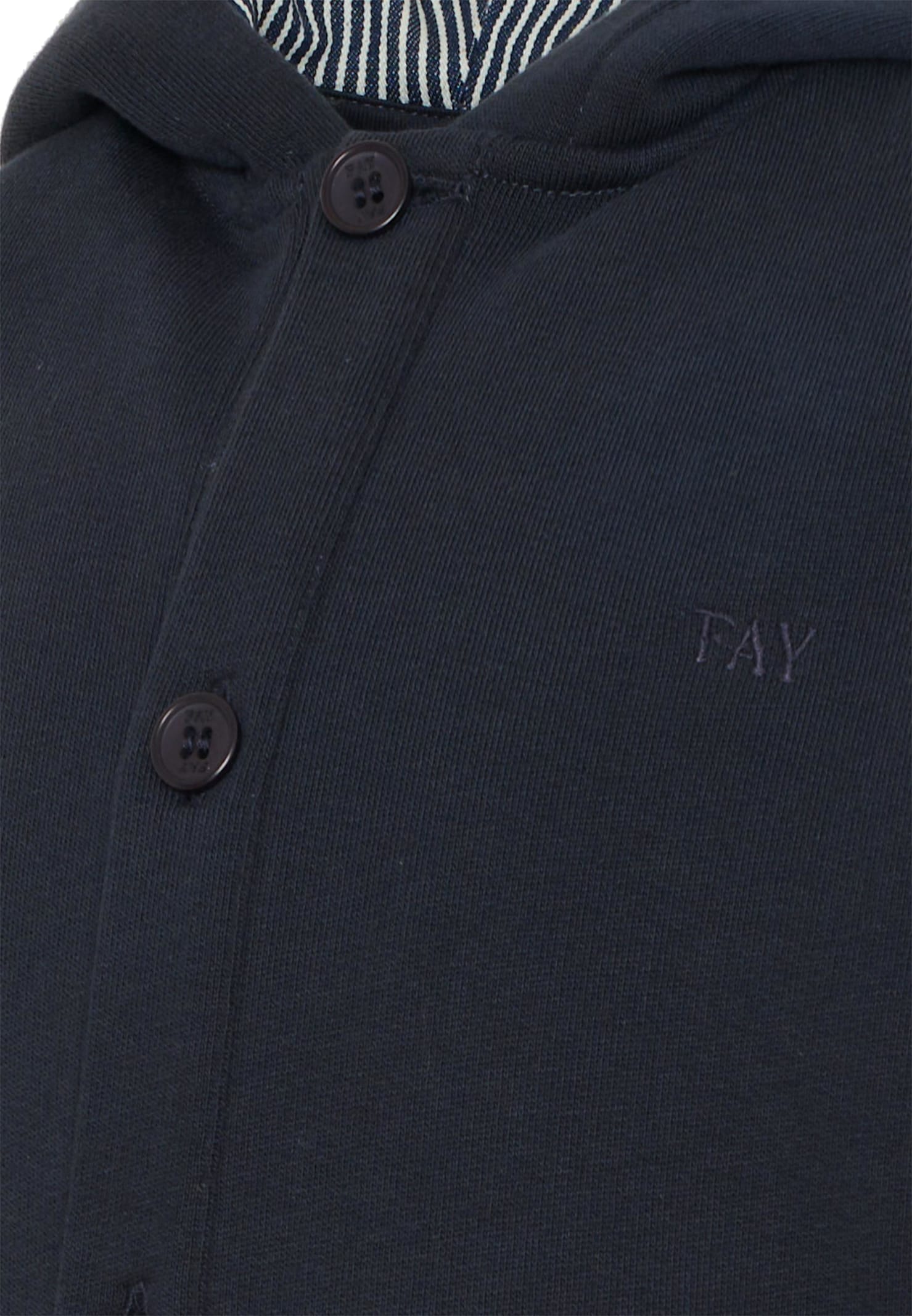 Fay Blue Sweatshirt For Kids With Logo In Blue
