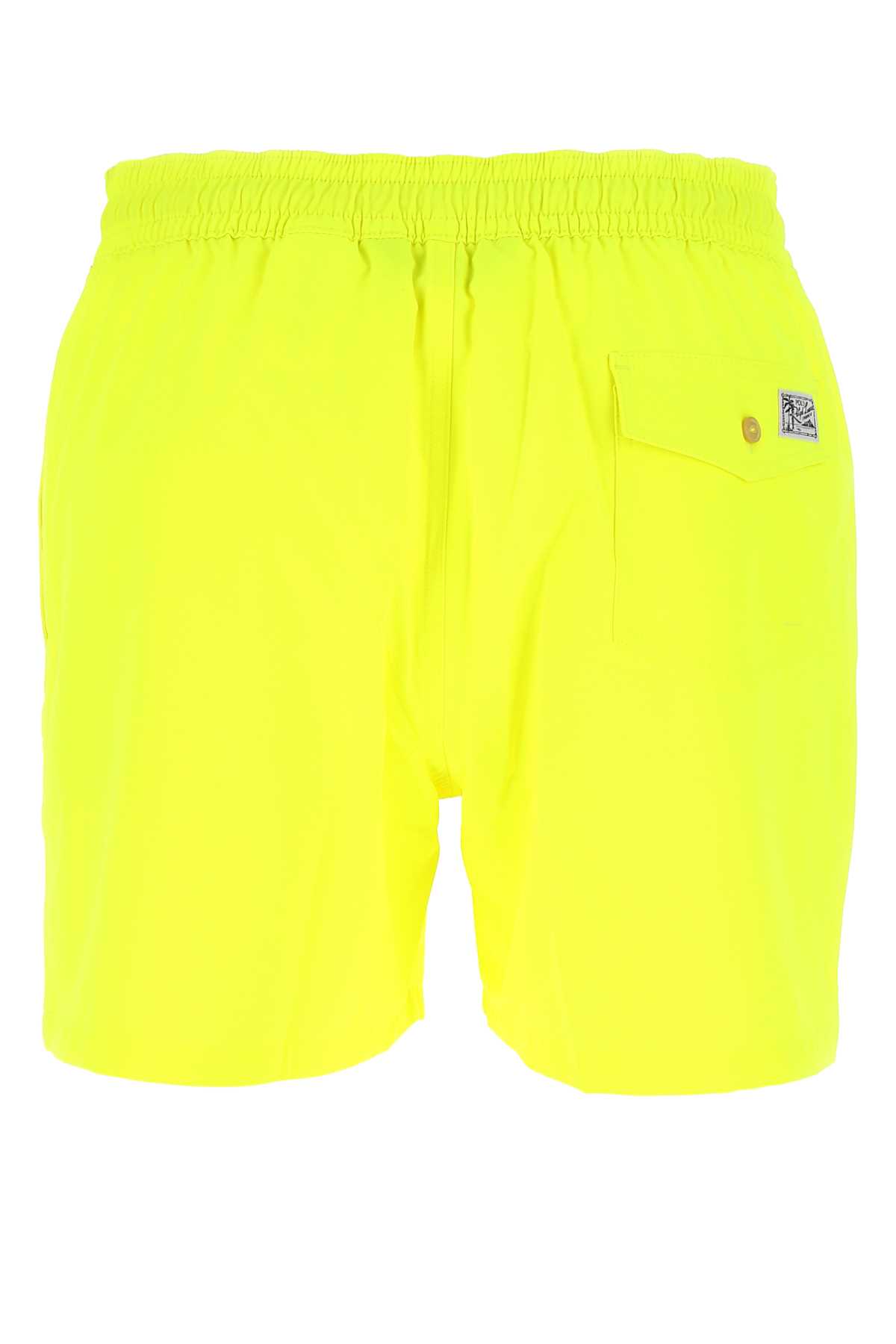 Polo Ralph Lauren Fluo Yellow Stretch Polyester Swimming Shorts In 039