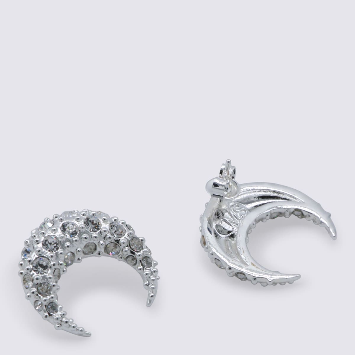 Marine Serre Silver Earrings In Metallic