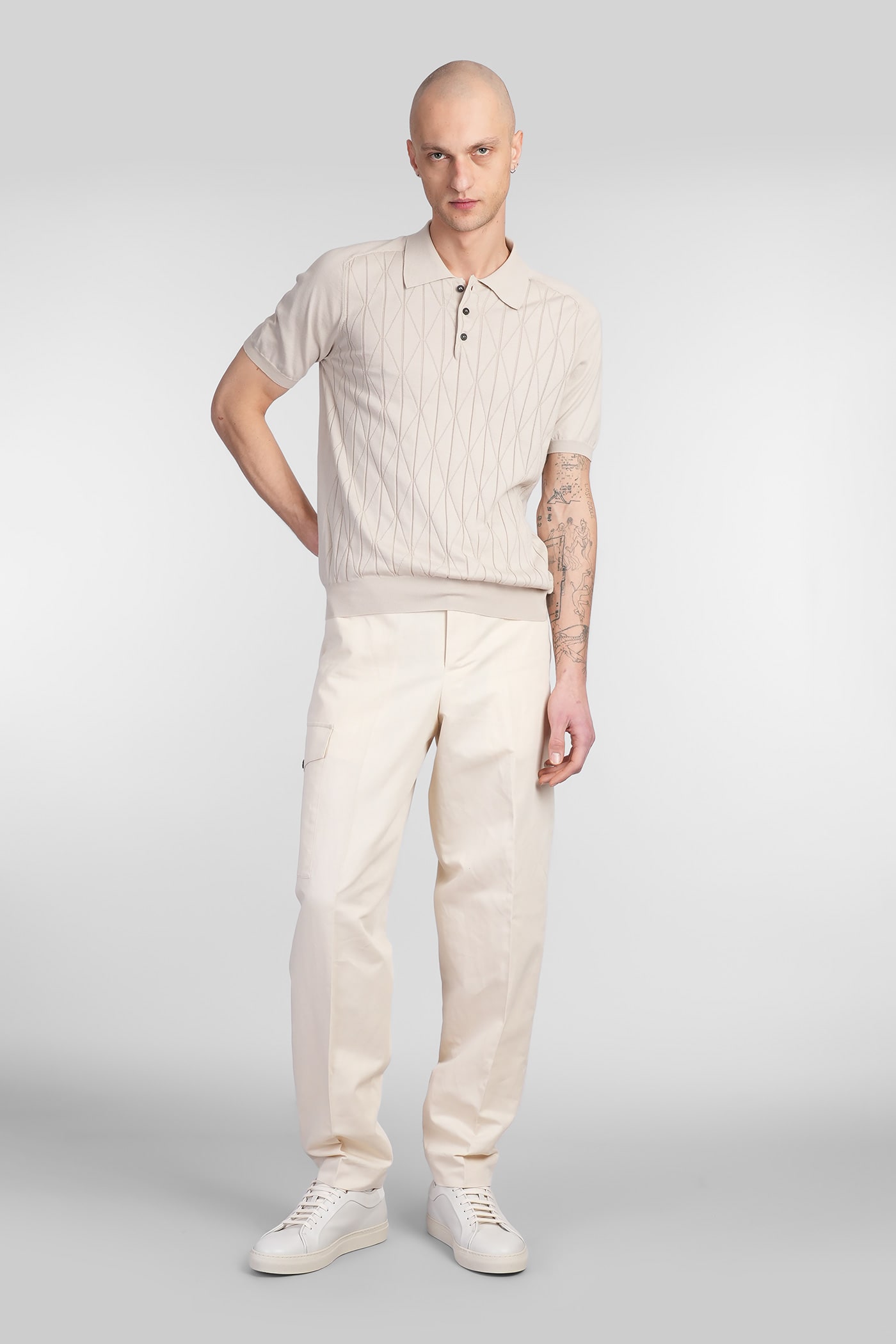 Roberto Collina Polo In Beige Cotton In Beige