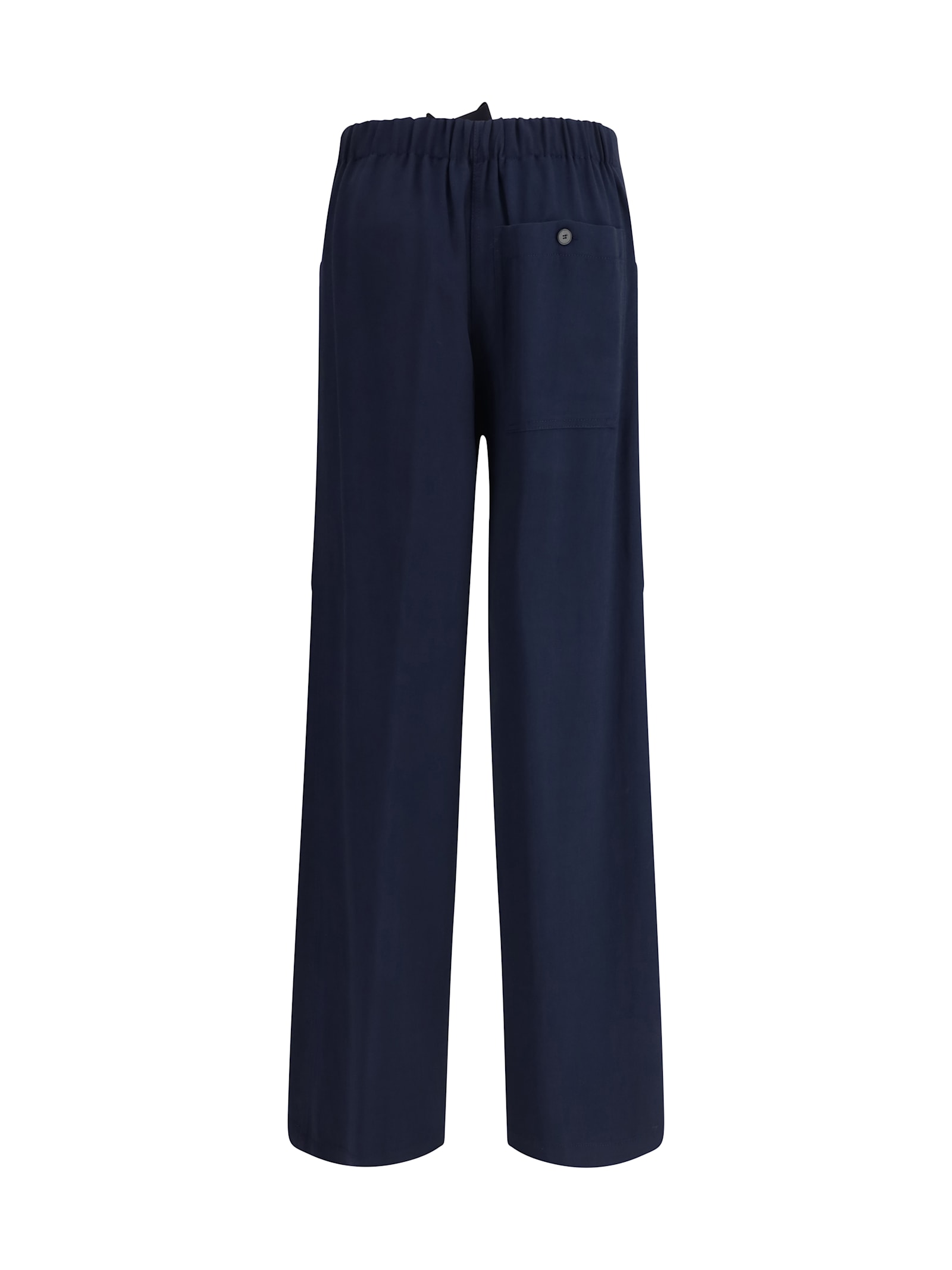 Forte Forte Drawstring Cotton Bull Trousers In Blue