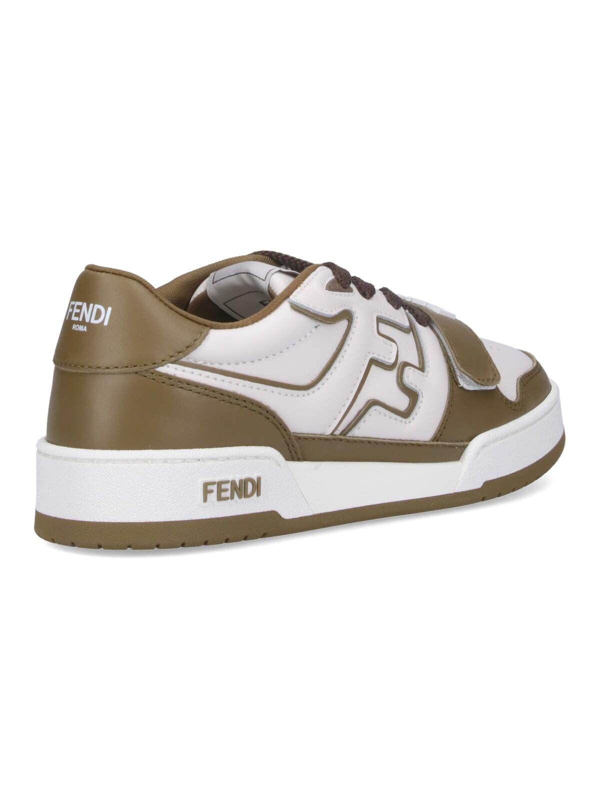 Shop Fendi Match Low-top Sneakers In Green