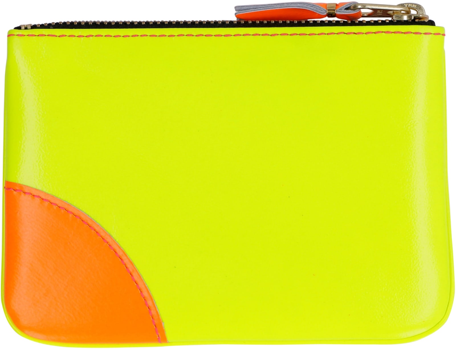 Shop Comme Des Garçons Small Leather Flat Pouch In Multicolor