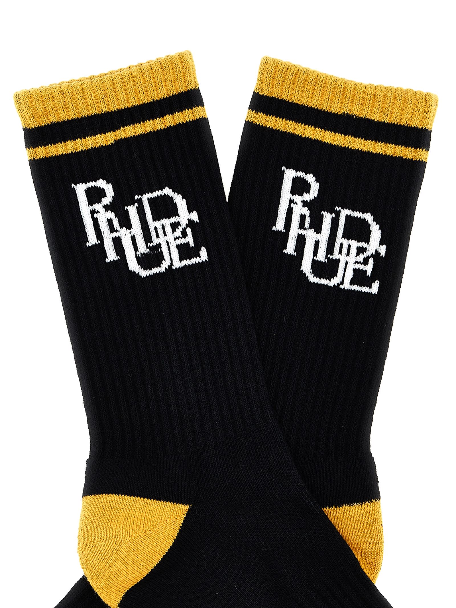 Rhude Scramble Logo Socks In Black