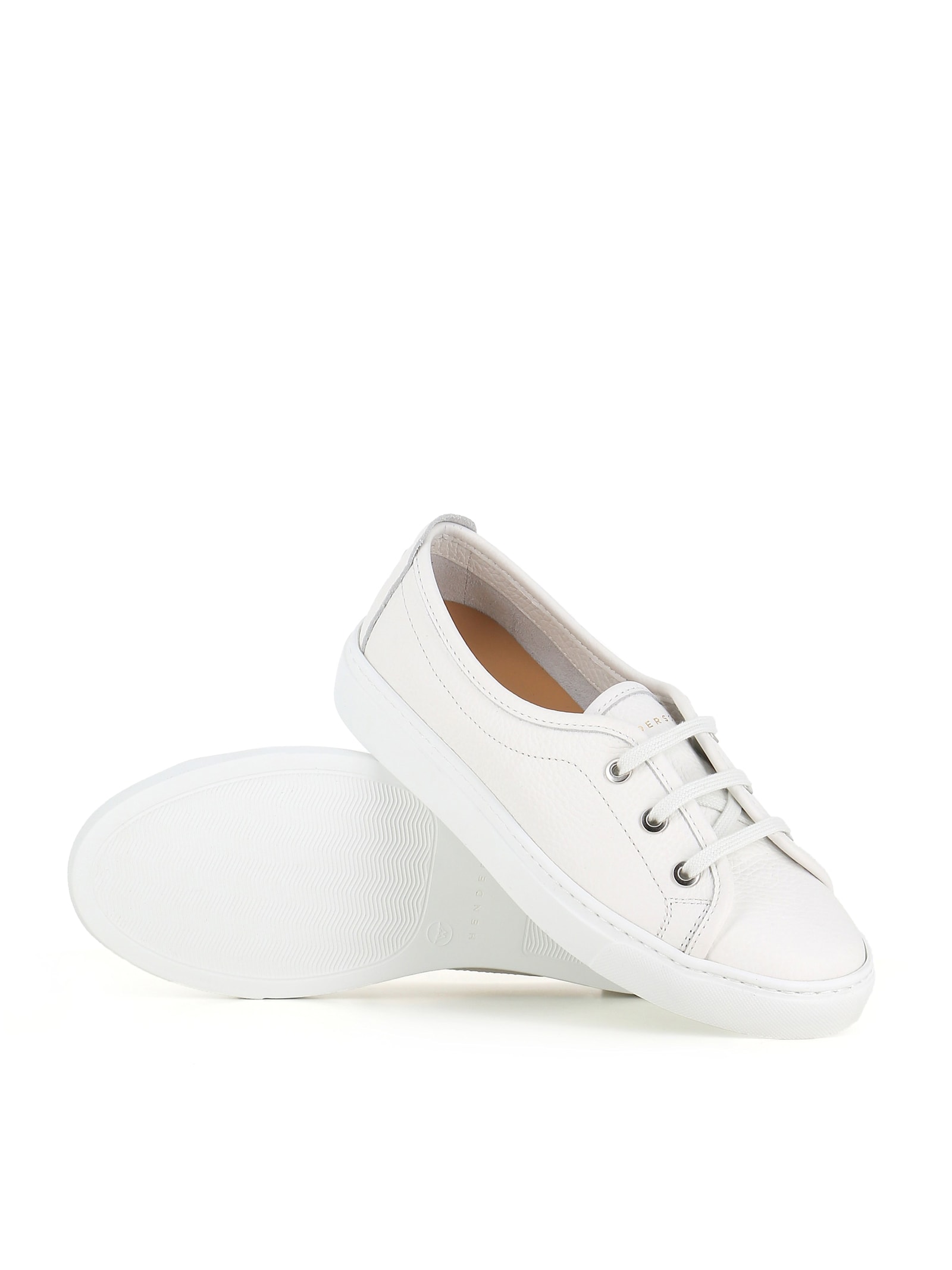 Henderson Baracco Faux Lace-up Design Sneakers In White