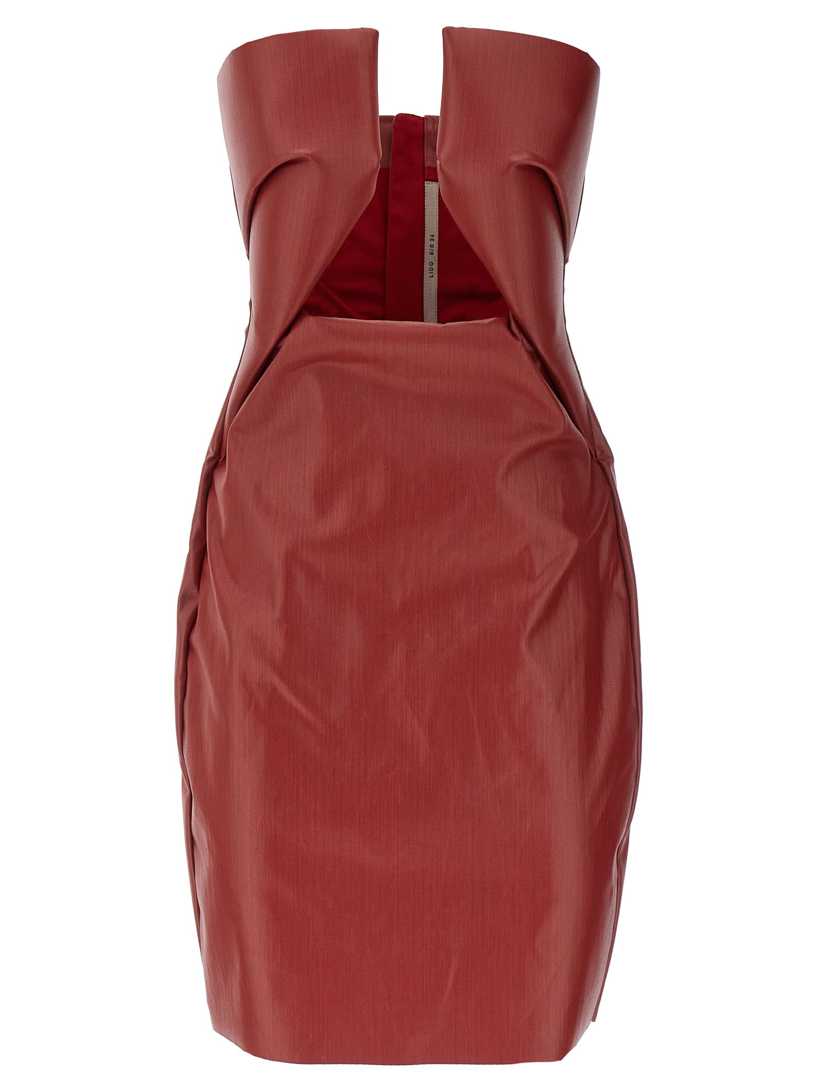 Shop Rick Owens Prong Mini Dress In Red