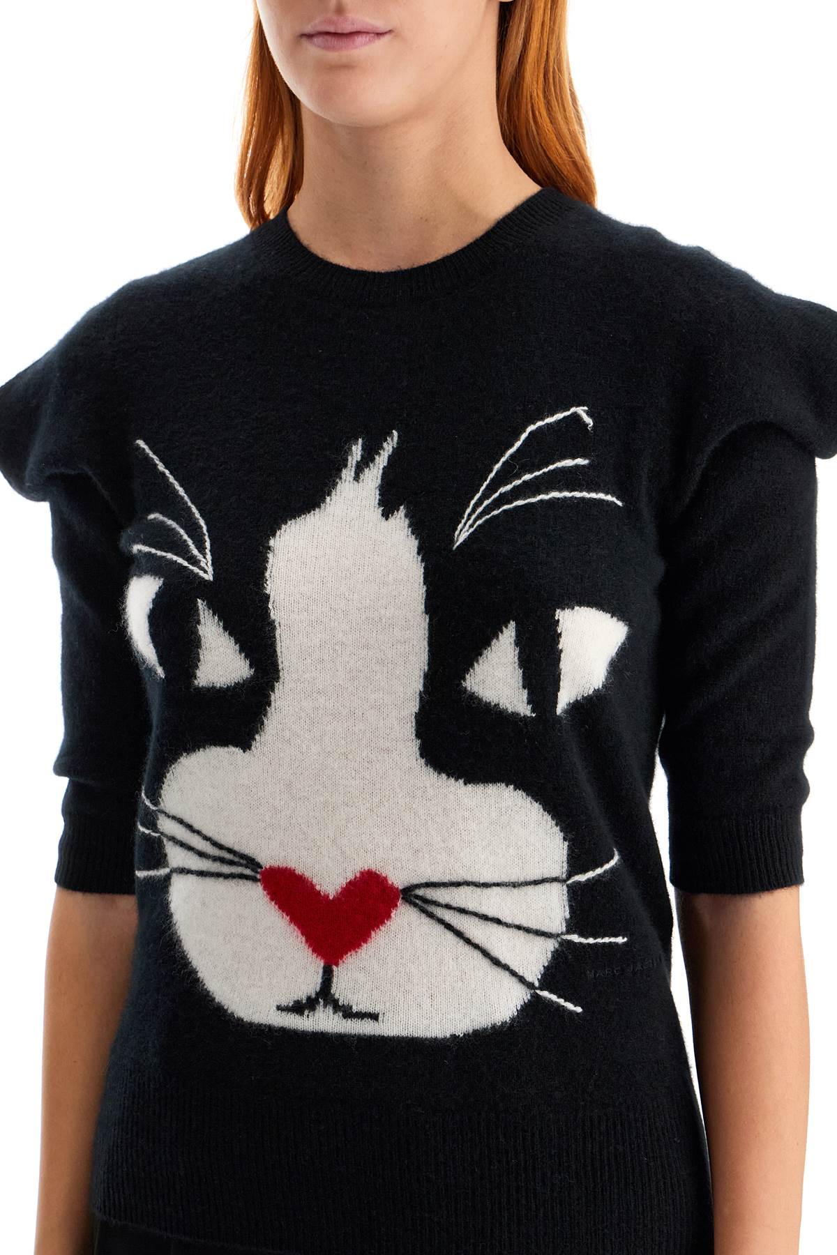 Shop Marc Jacobs Pullover The Cat Sweater In Black (black)