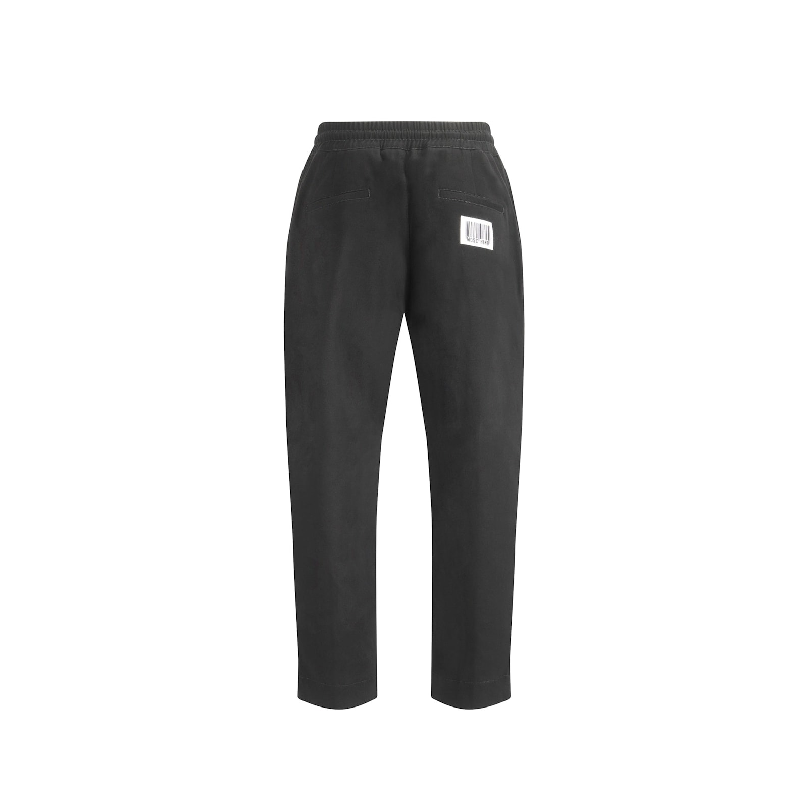 Moschino Black Joggers With Drawstring Waist And Iconic Monogram In Black