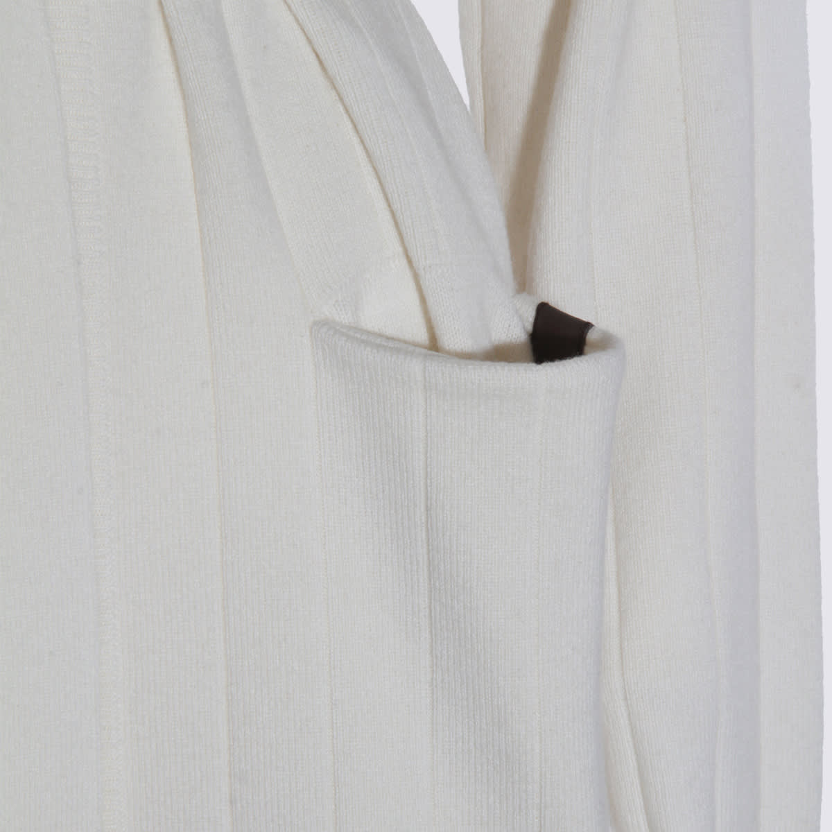 Max Mara White Wool Giusto Knitwear In Gray