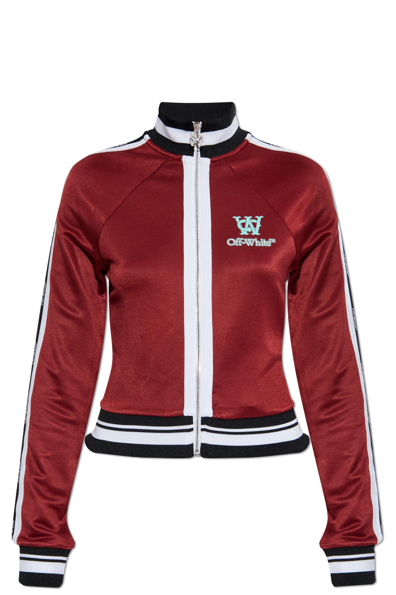 Off-white Serena Track Jacket Contrast Trim In Red