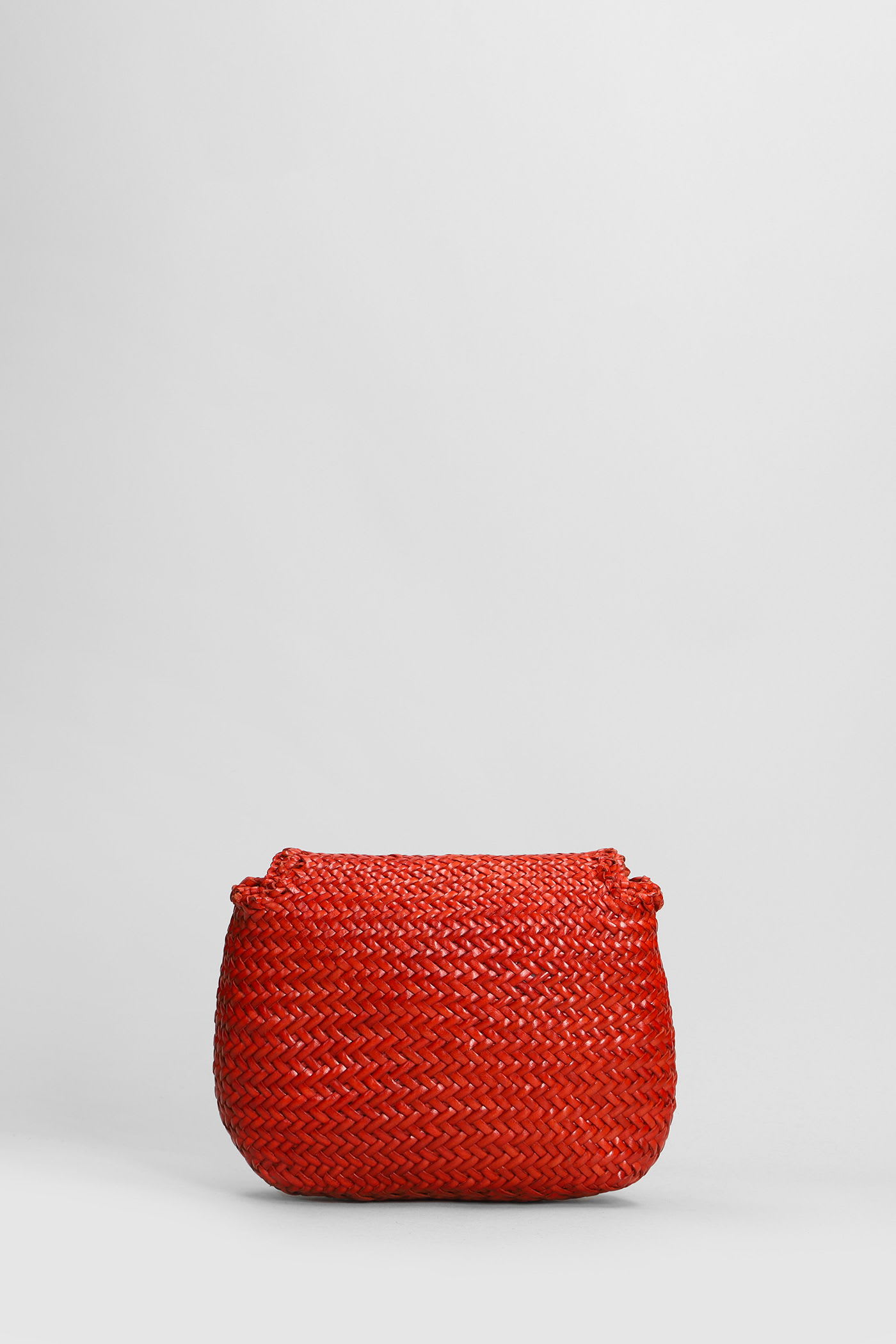 Dragon Diffusion Mini City Bag Shoulder Bag In Orange Leather In Red
