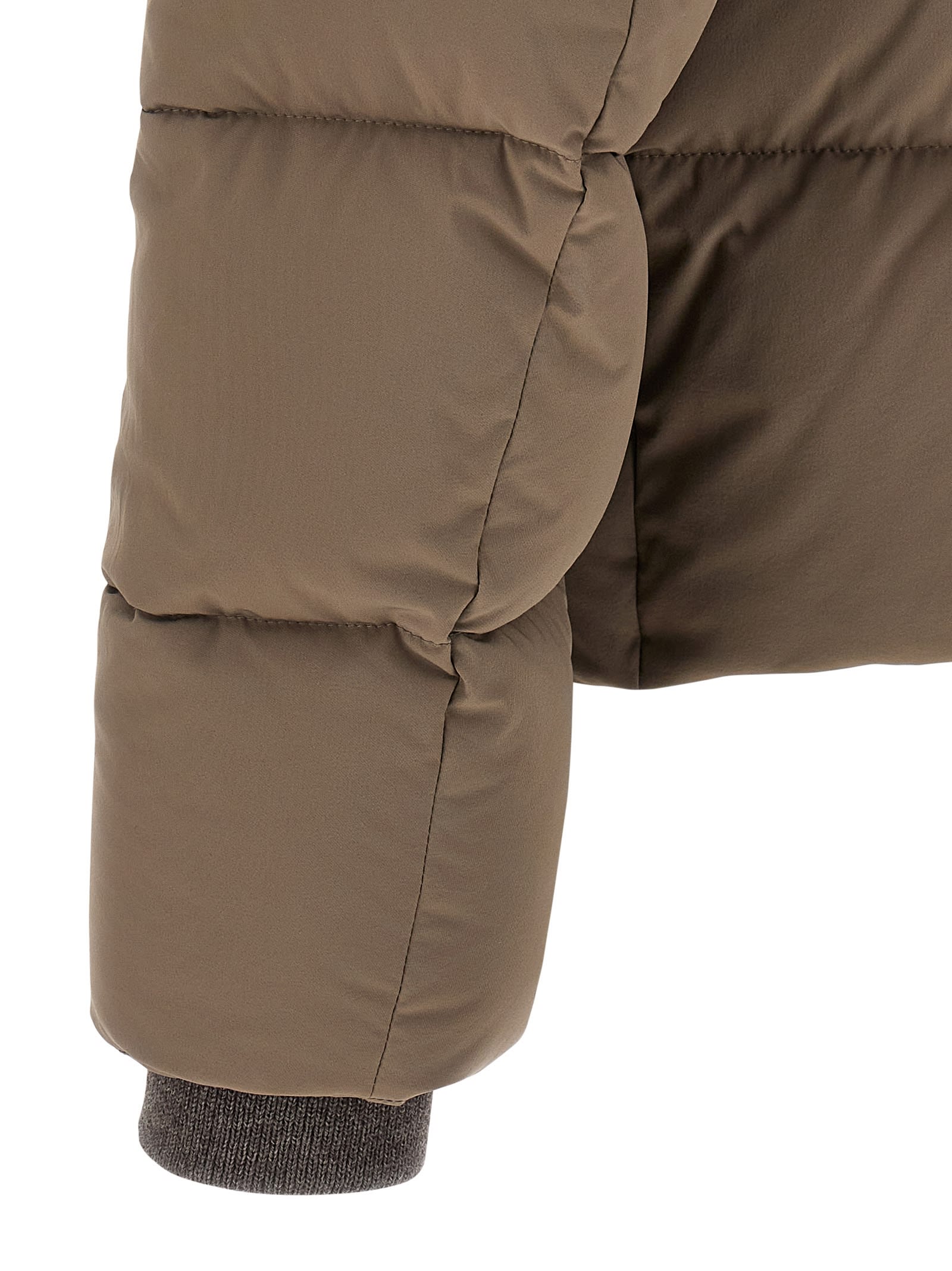 Moorer Alarick Quilted Flap-pocket Jacket In Brown