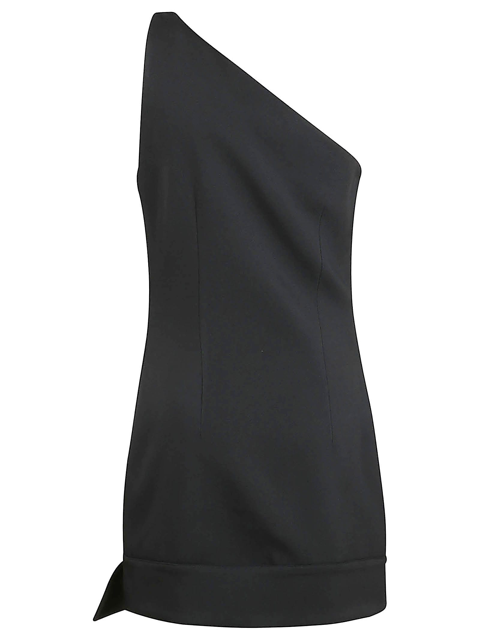 Shop Giuseppe Di Morabito Single-shoulder Sleeveless Embellished Short Dress In Black