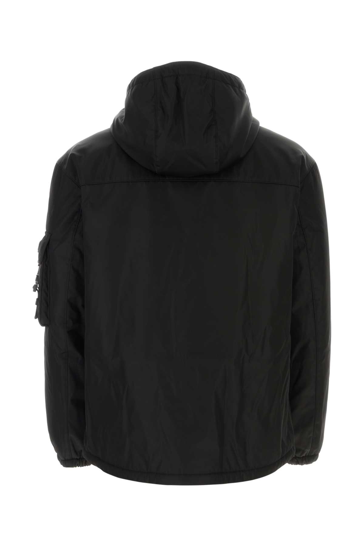 Shop Prada Black Nylon Padded Jacket In Nero