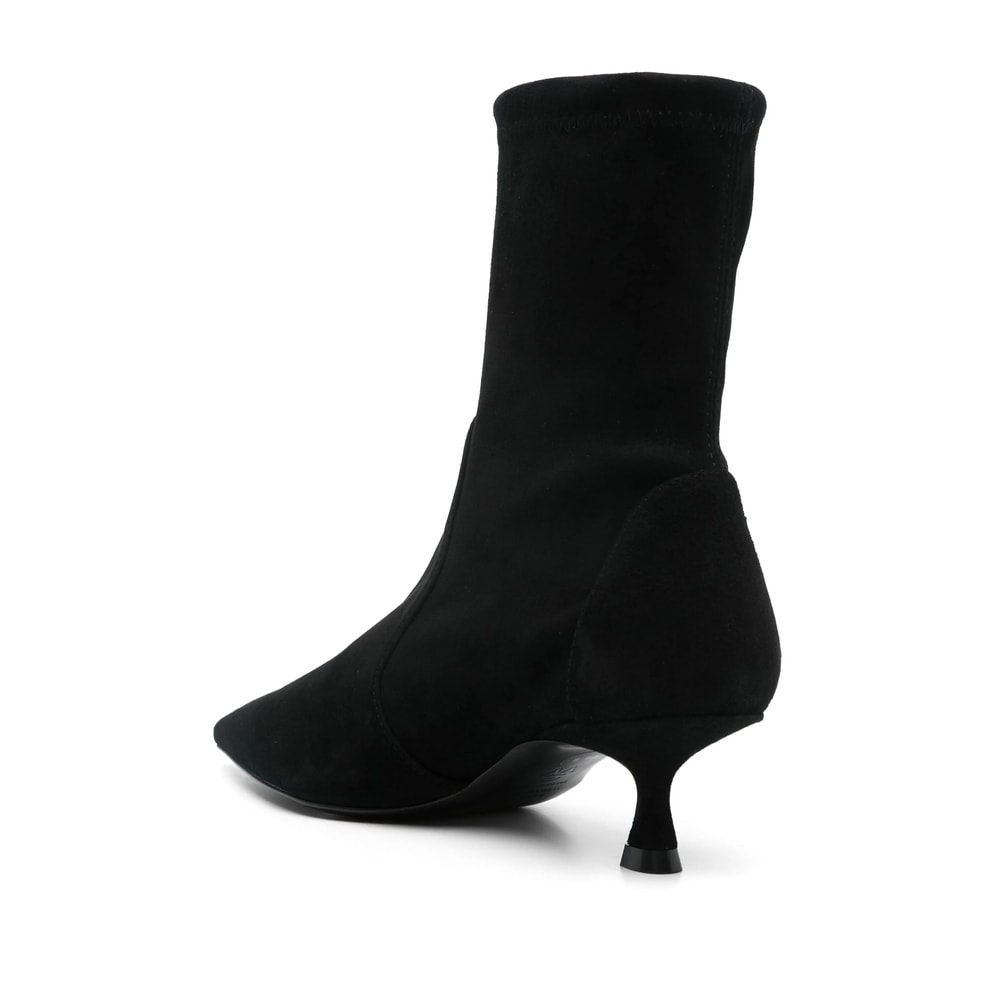 Stuart Weitzman Naomi 50 Suede Ankle Boots In Black