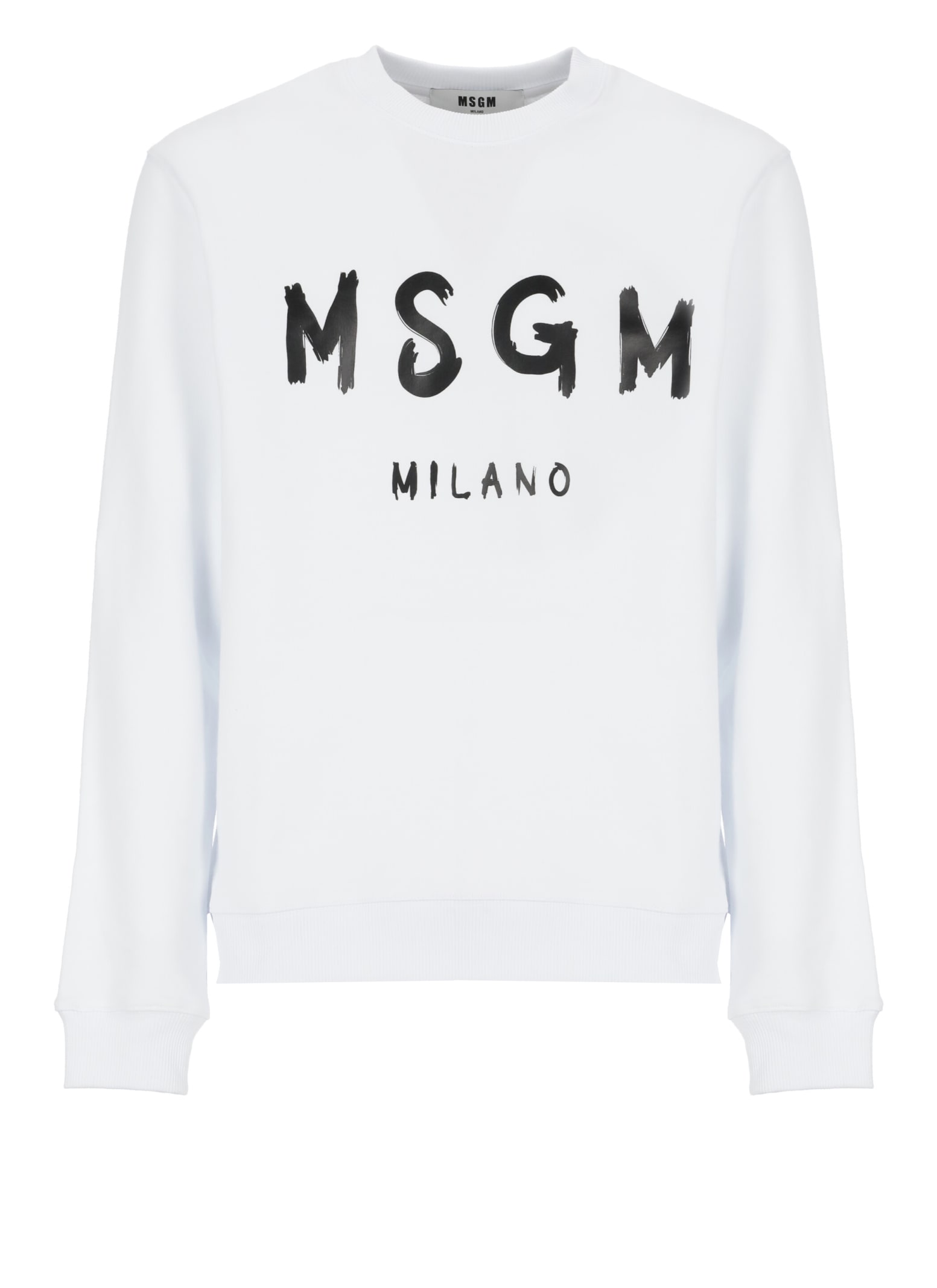 Shop Msgm Sweatshirt With Logo In White