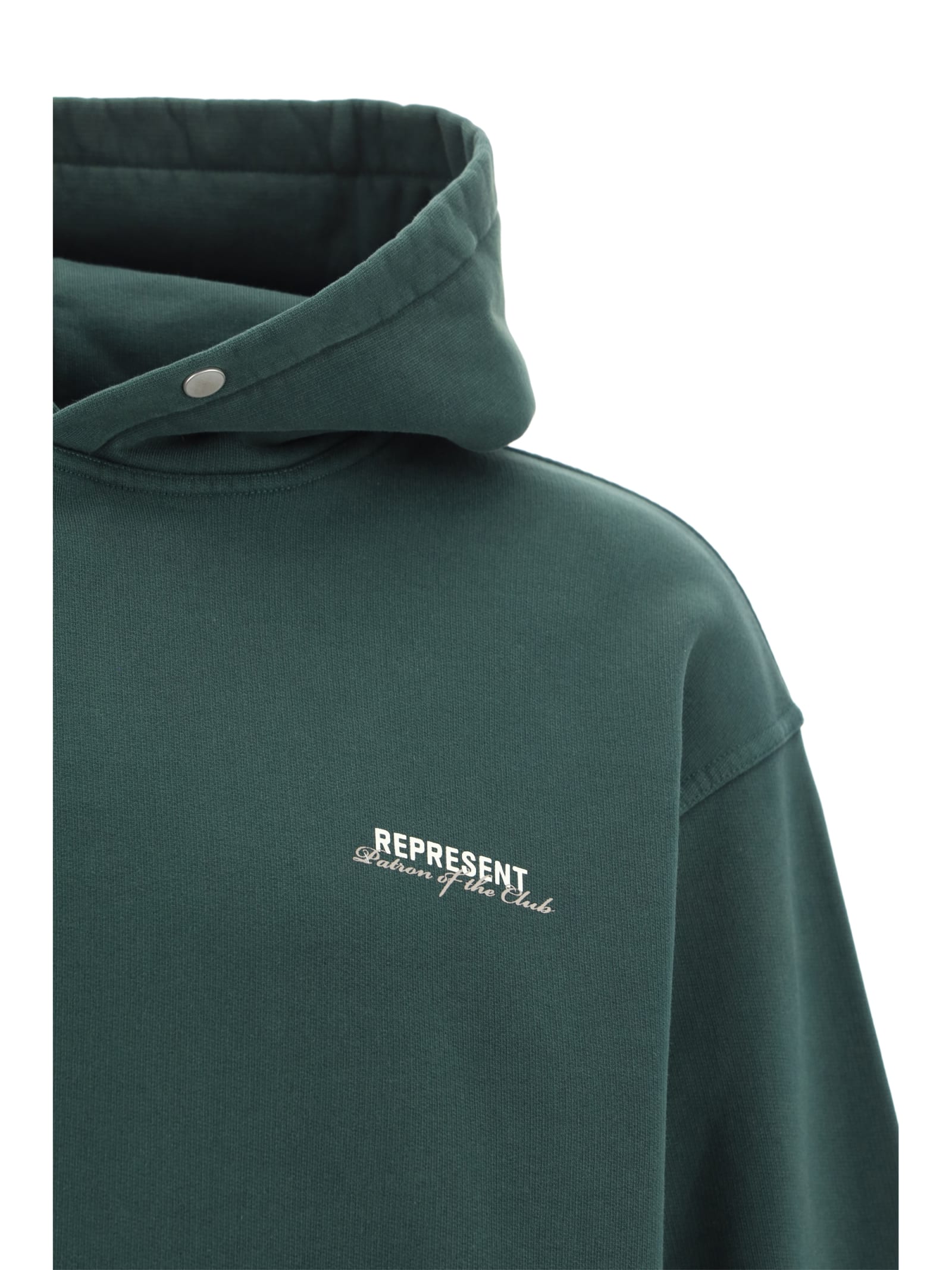 Shop Represent Hoodie In Forest Green
