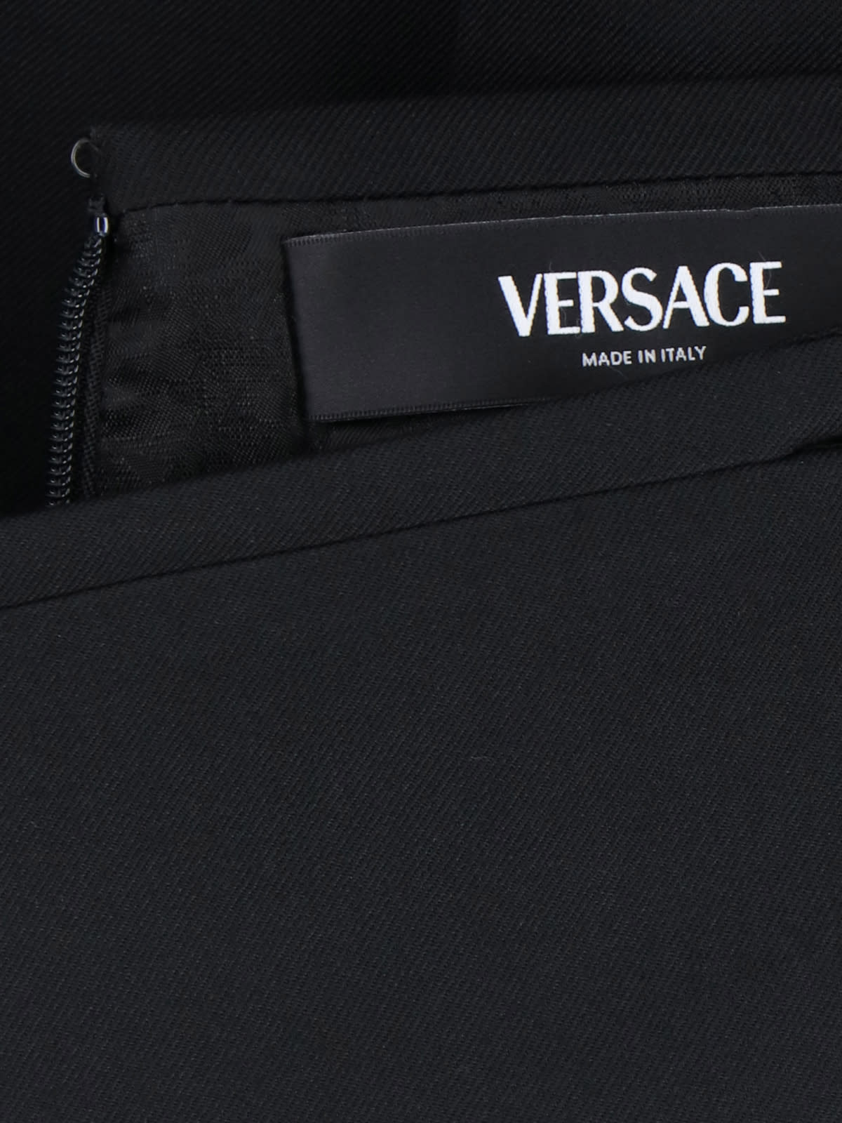 Shop Versace Midi Skirt In Black