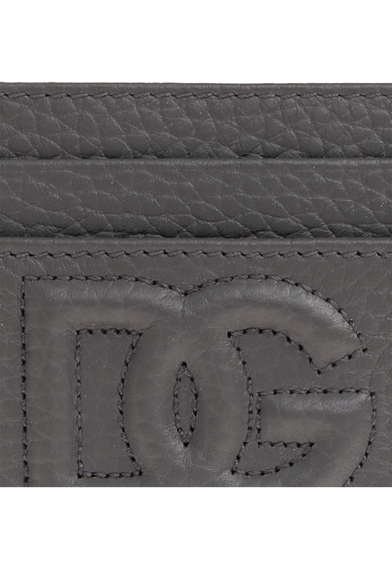 Shop Dolce & Gabbana Card Case With Logo In Grigio