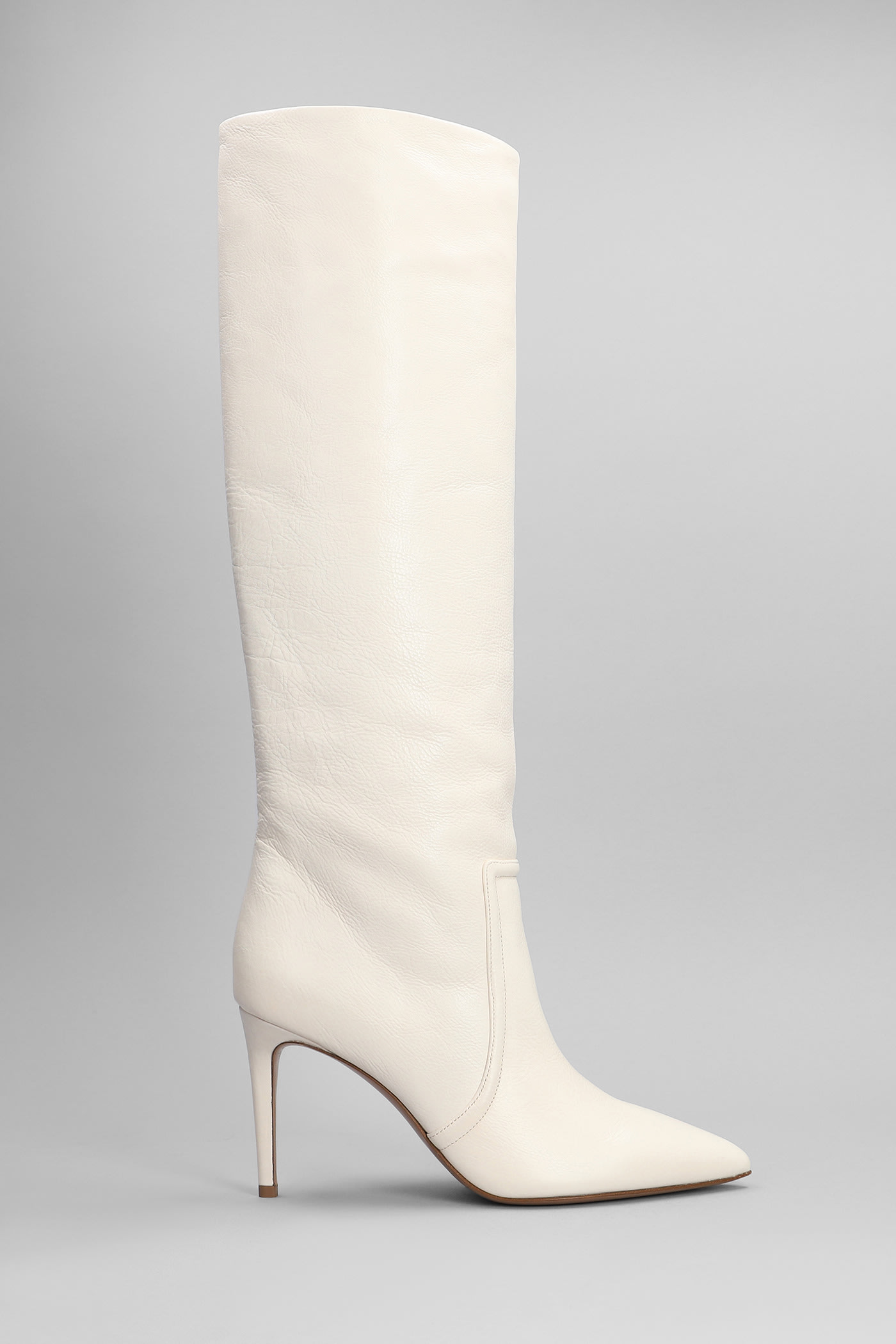 Shop Paris Texas High Heels Boots In White Leather