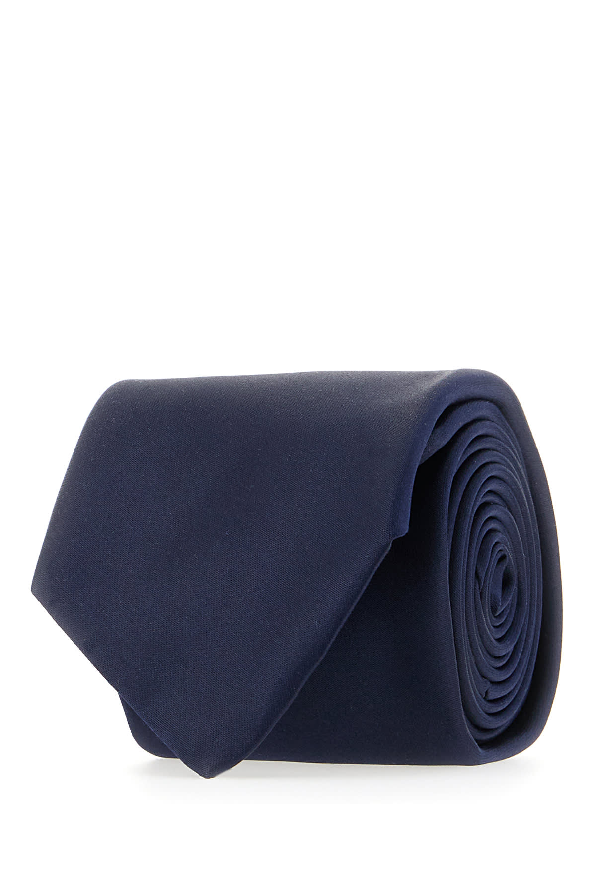 Corneliani Navy Blue Polyester Tie In Blue
