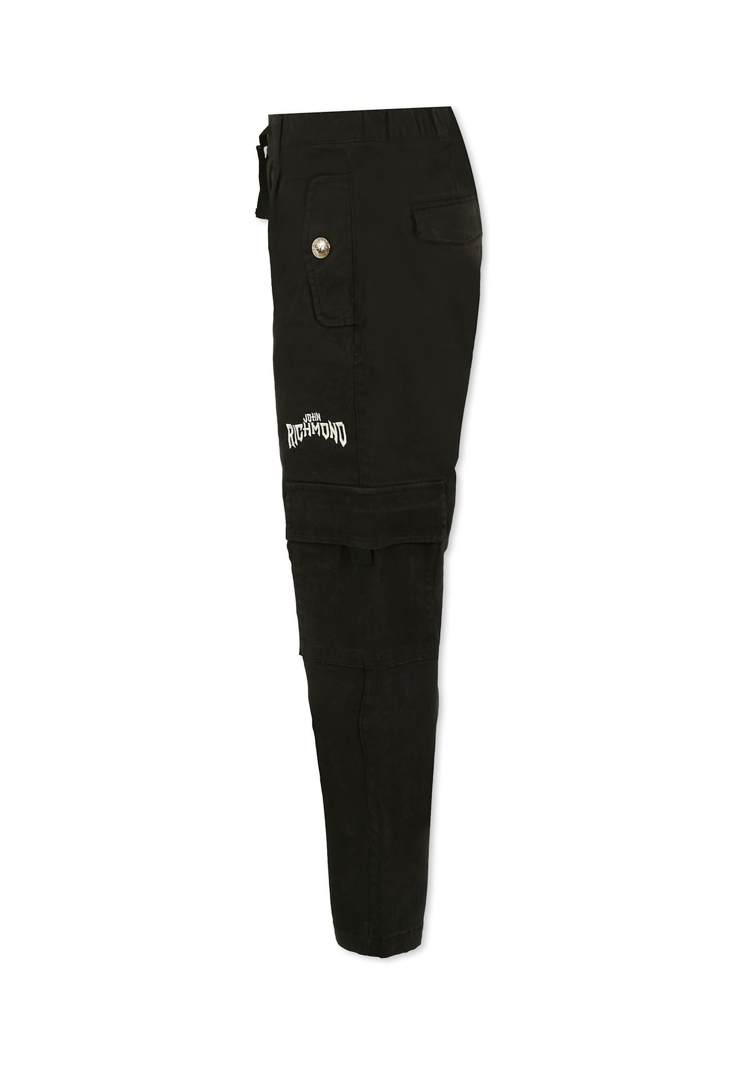 Richmond Black Trousers For Boy With Logo In Black