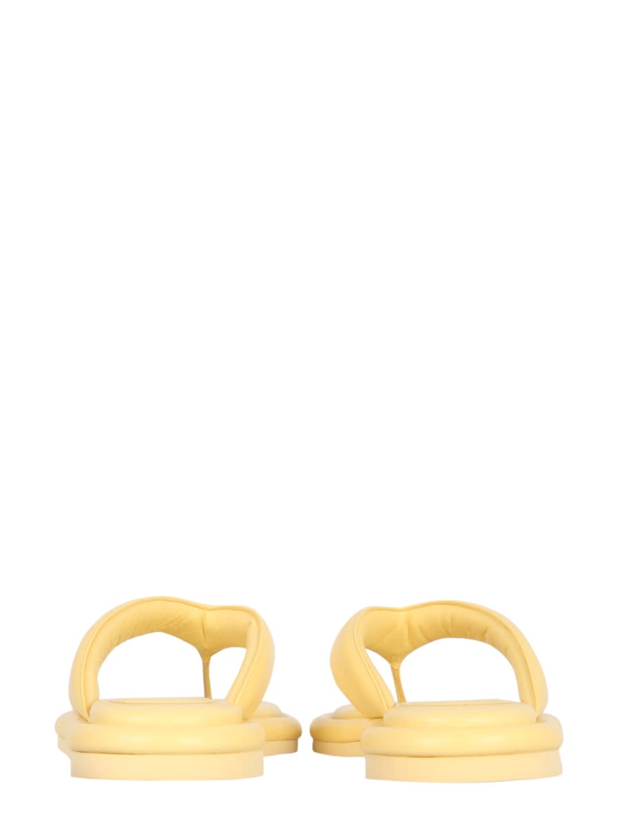 Gia Borghini Gia 5 Puffy Flat Sandals In Yellow