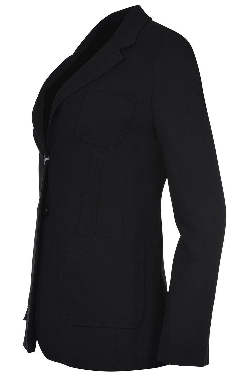 Max Mara Single-breasted Open Back Jacket In Black