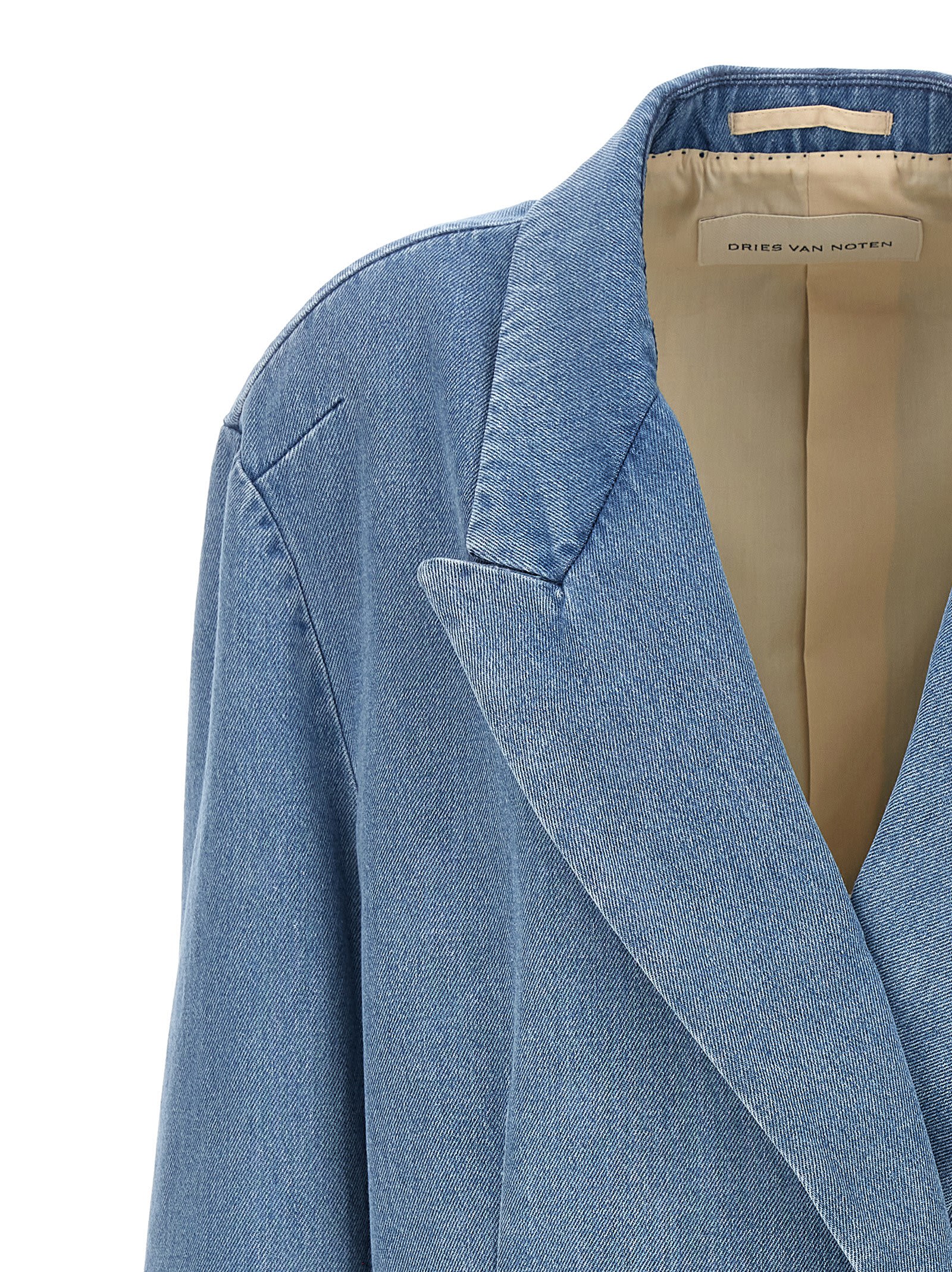 Shop Dries Van Noten Bliss Blazer In Clear Blue