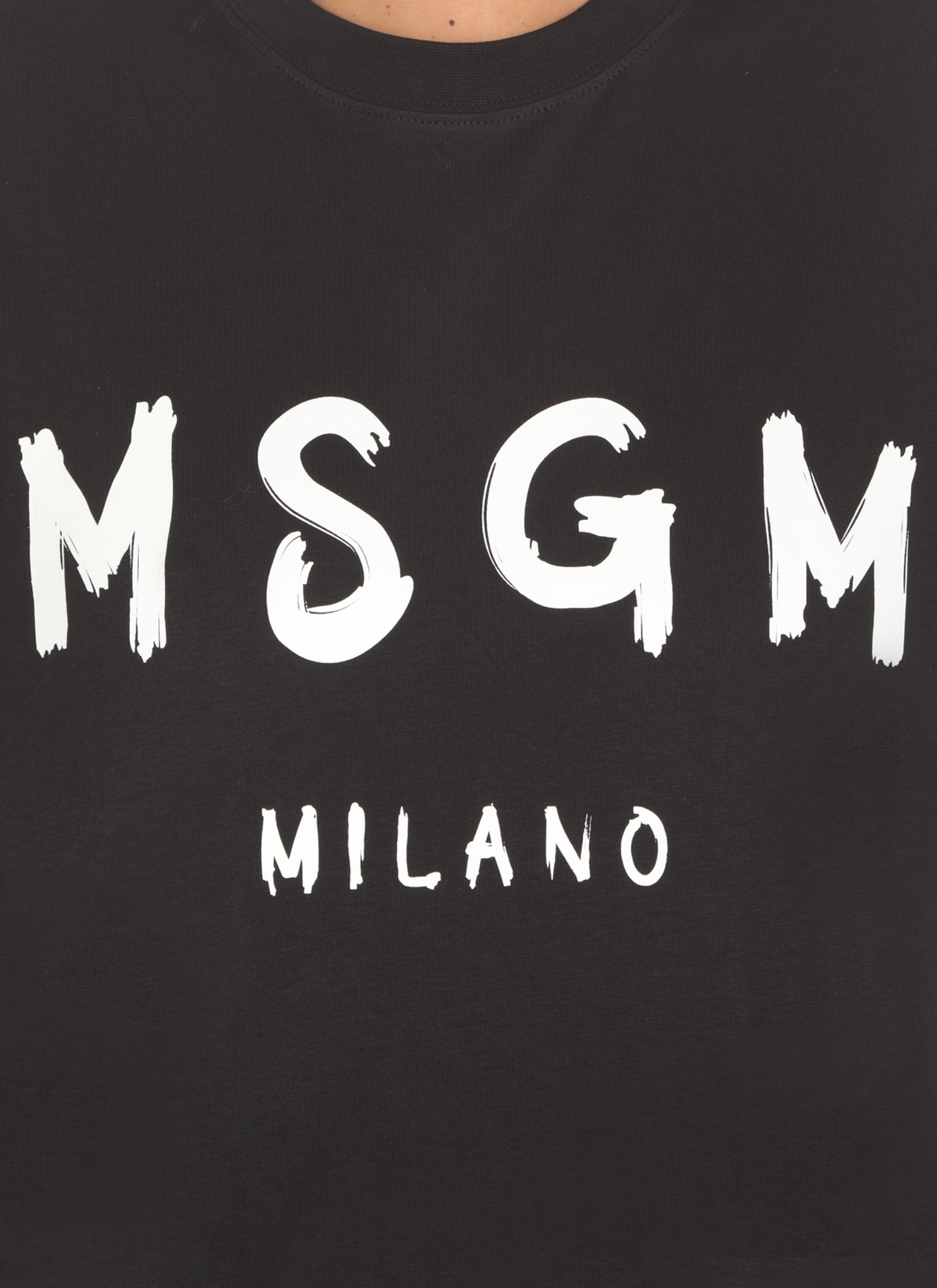 Shop Msgm T-shirt With Logo In Black