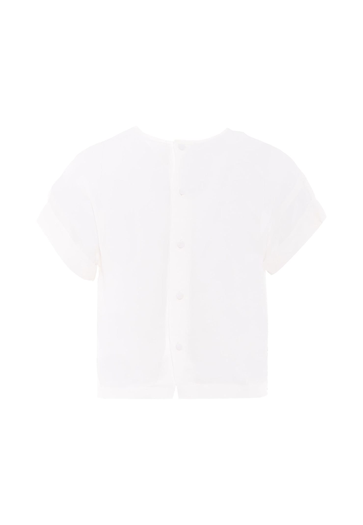 N°21 Grey T-shirt For Girl With Logo In White