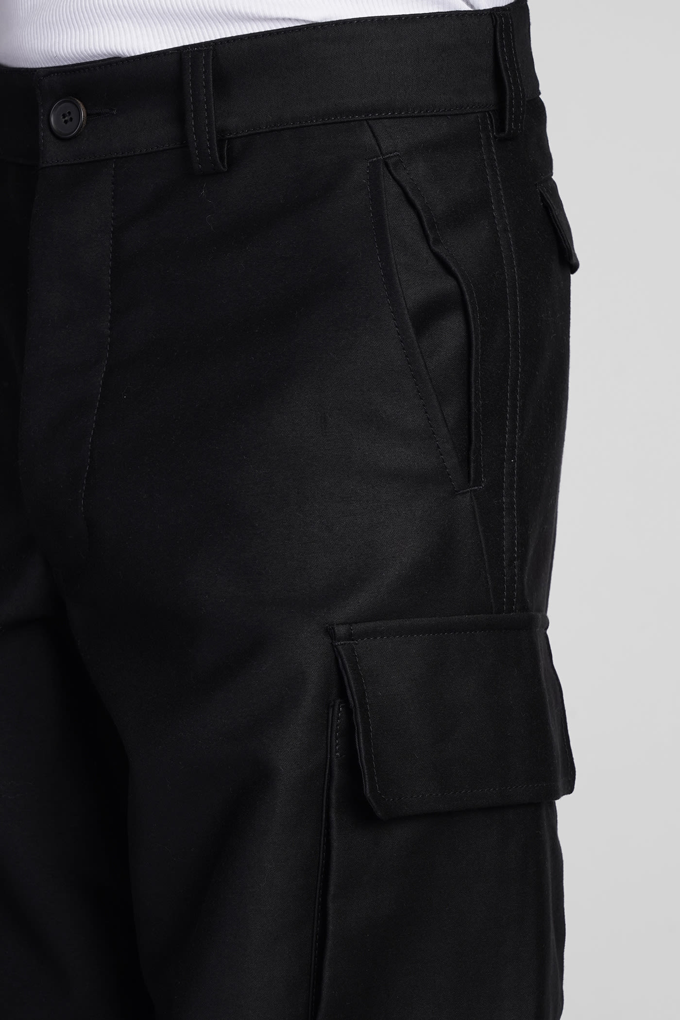 Shop Marni Pants In Black Cotton