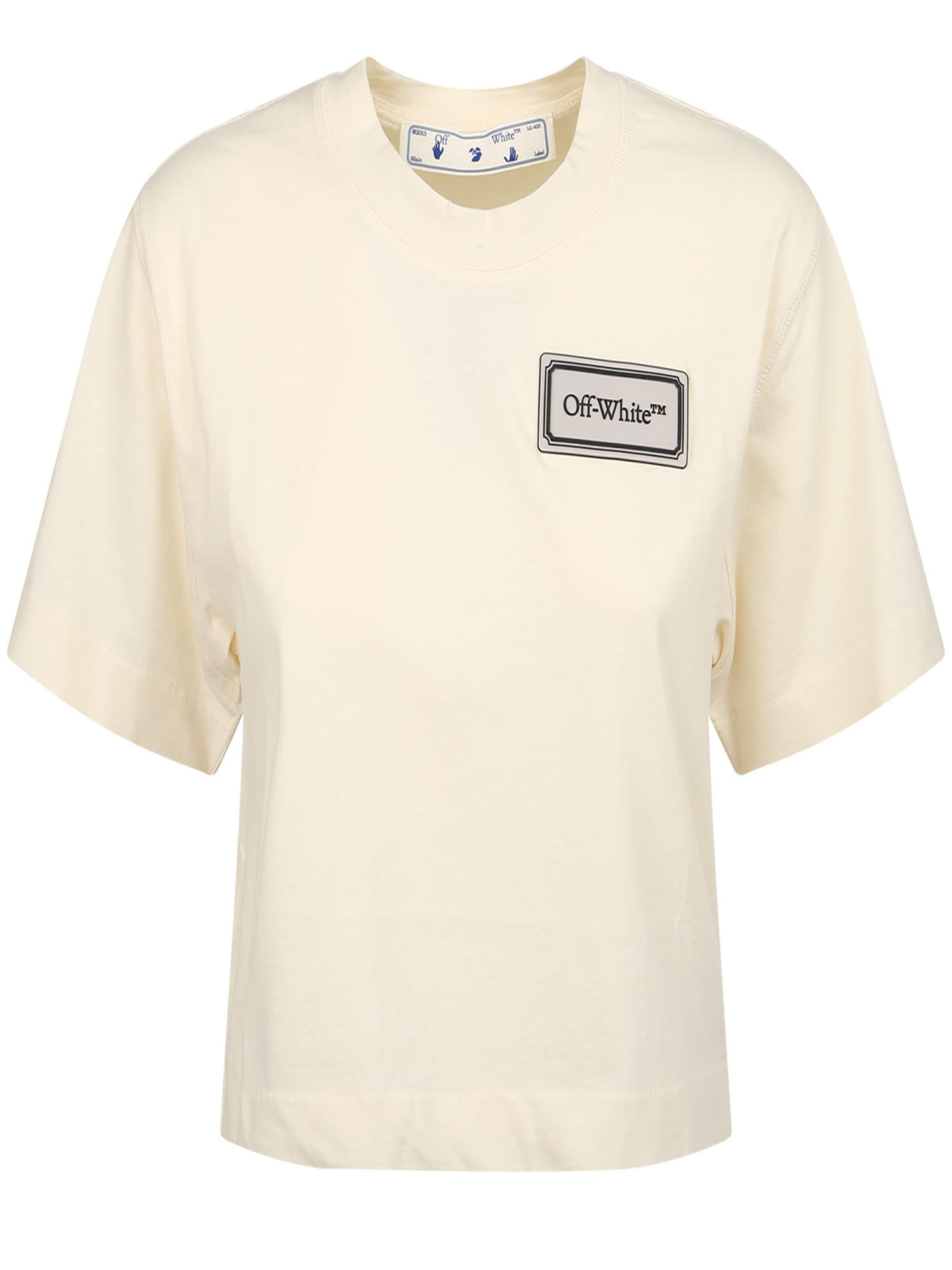 Off-White Cotton Crop T-shirt