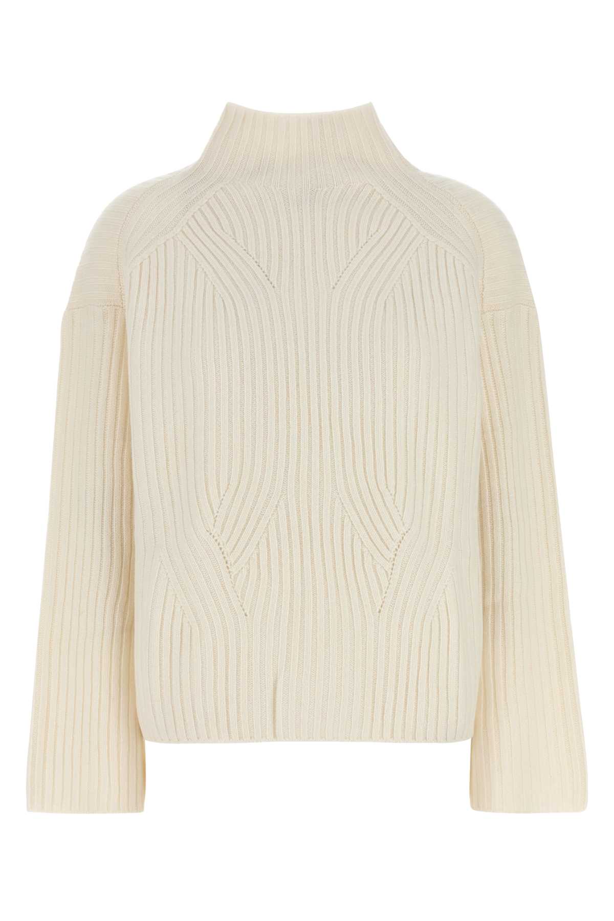 Shop Loulou Studio Ivory Cashmere Ines Sweater