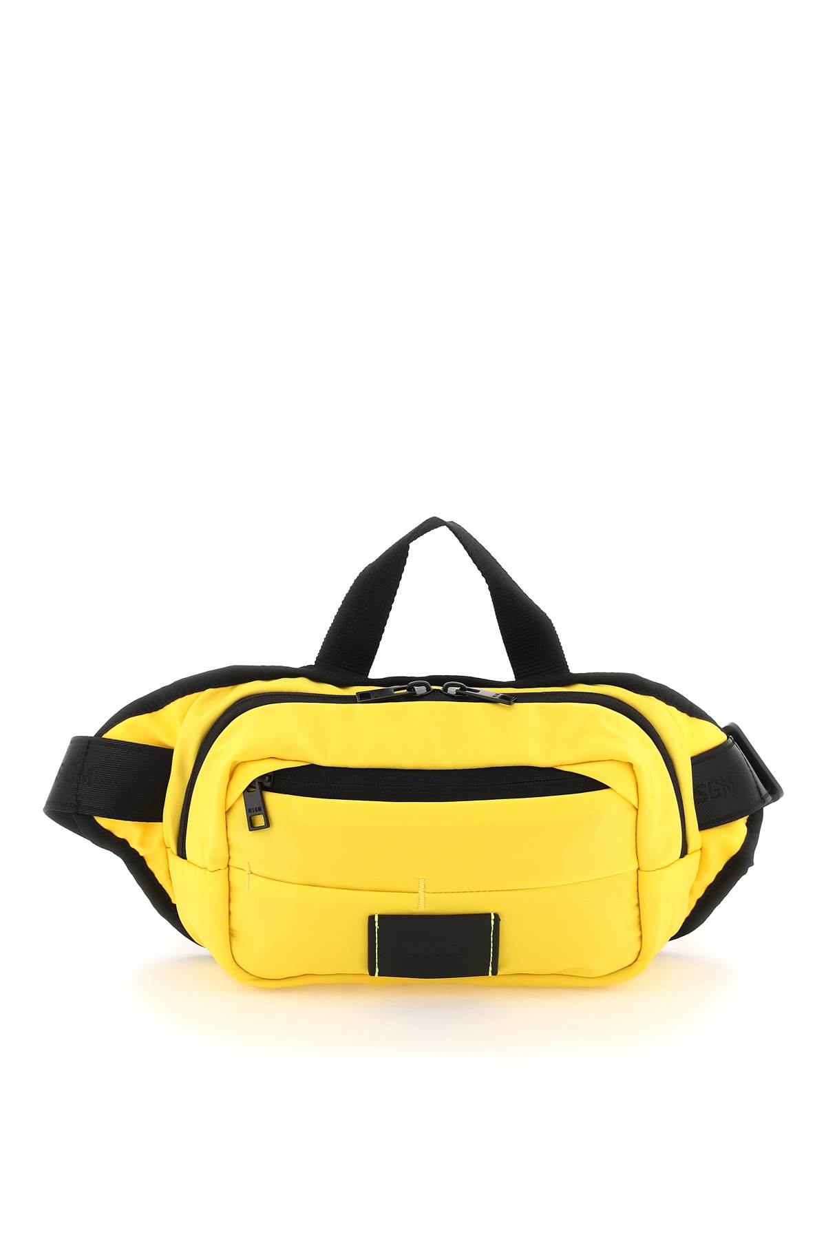 Shop Msgm Nylon Beltpack In Yellow (yellow)
