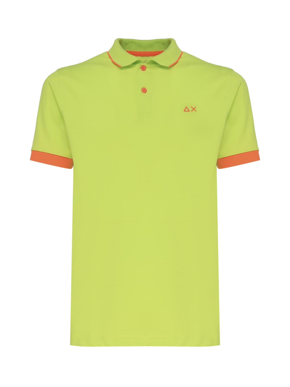 Shop Sun 68 Polo T-shirt In Cotton In Lime