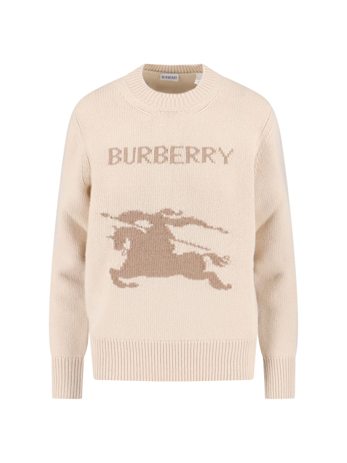 Burberry Wool And Cashmere Sweater In Neutral