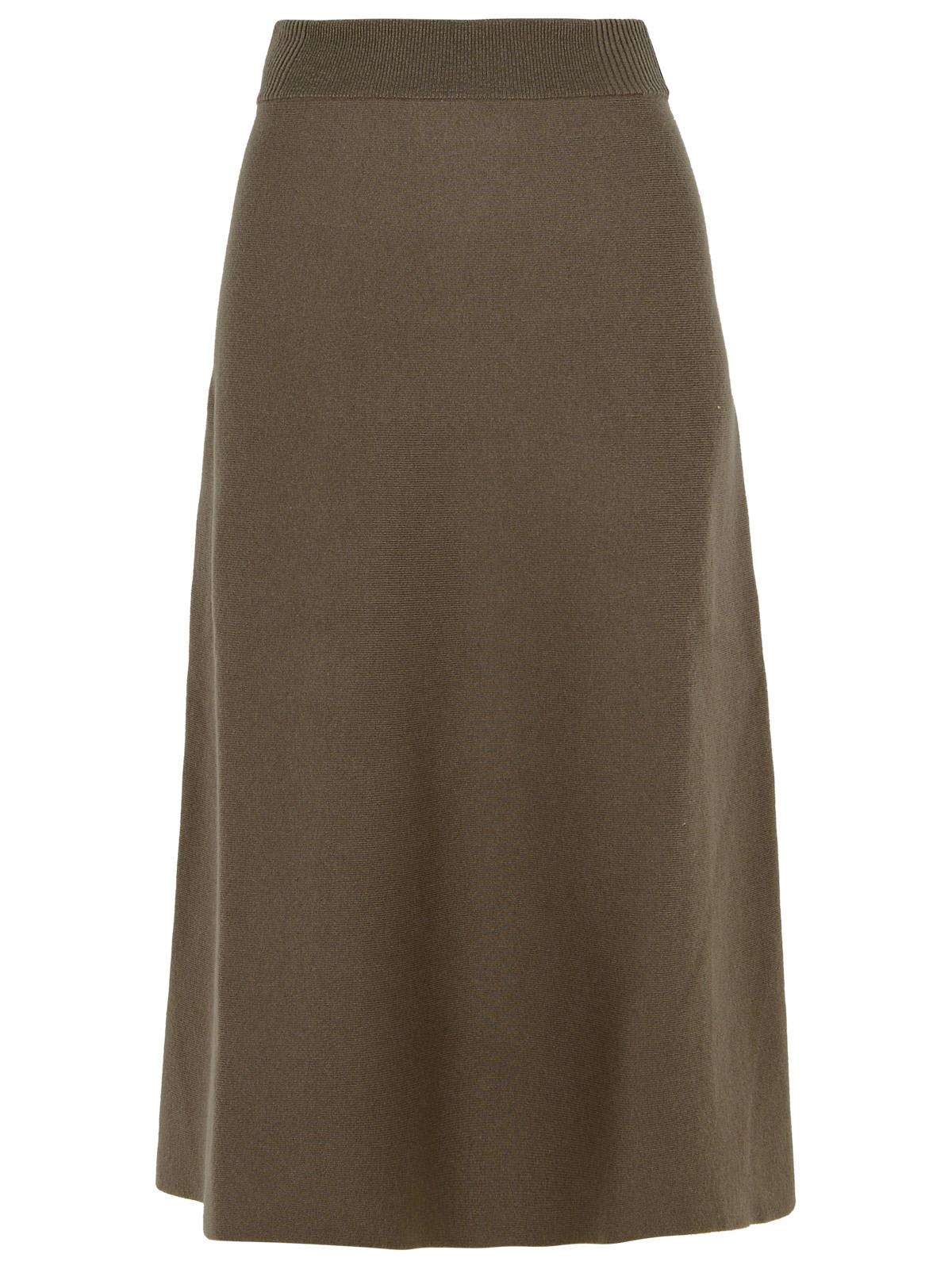 Shop Lanvin Beige Wool Blend Skirt In Brown