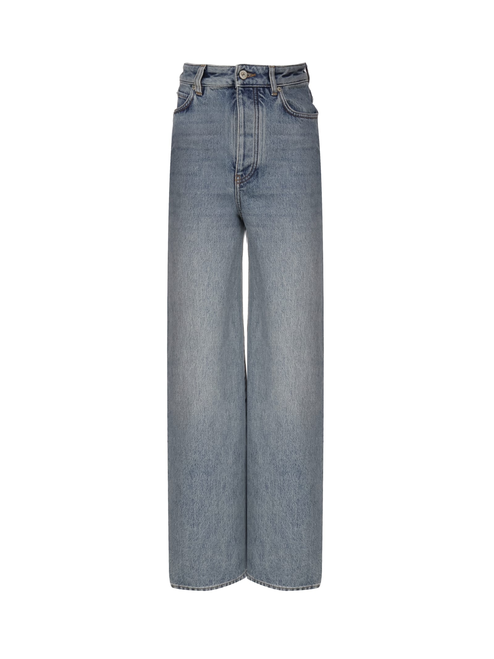 Loewe Jeans Crafted In Medium-weight Washed Cotton Denim In Blue