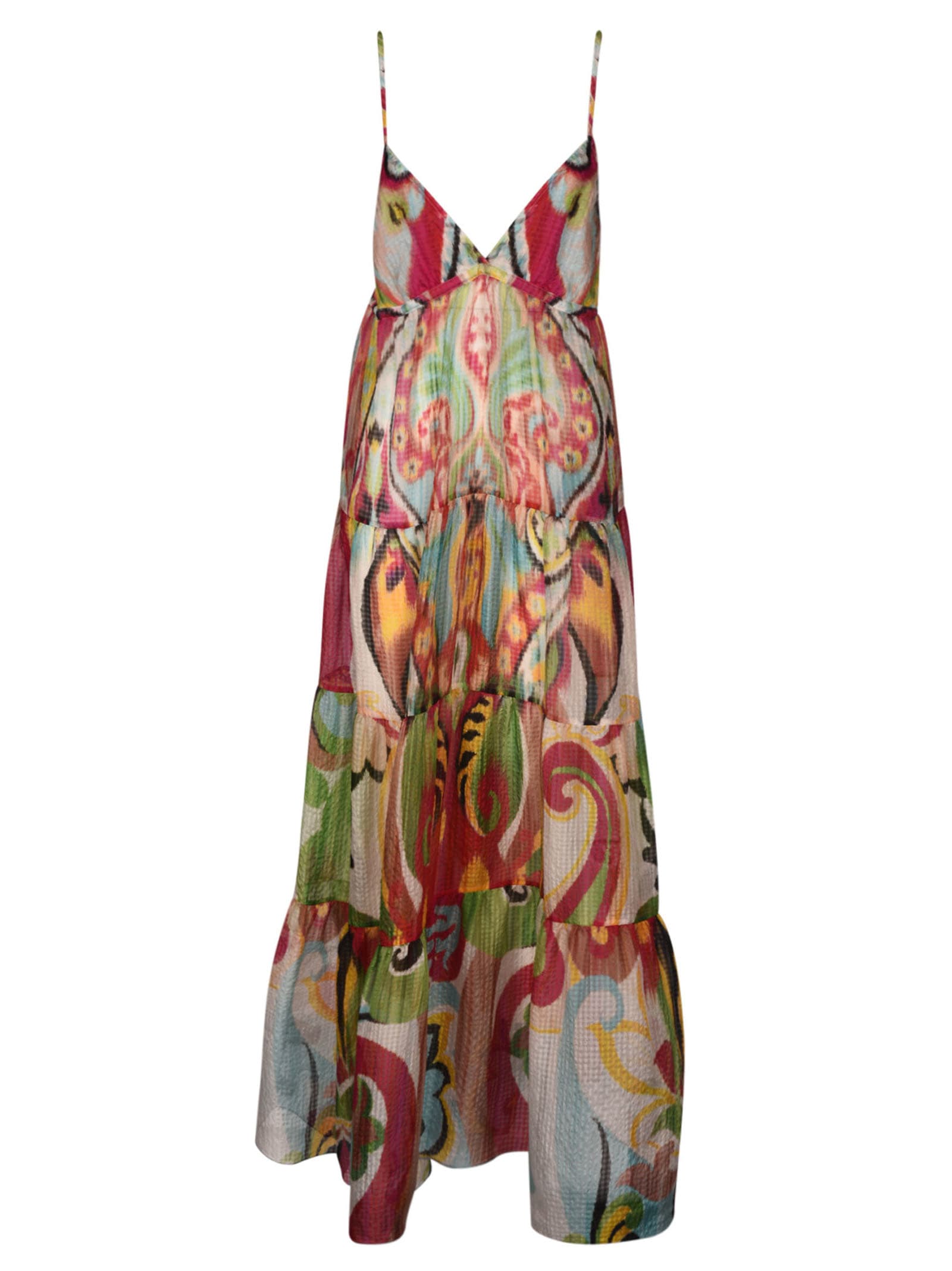 Etro V-neck Printed Long Dress