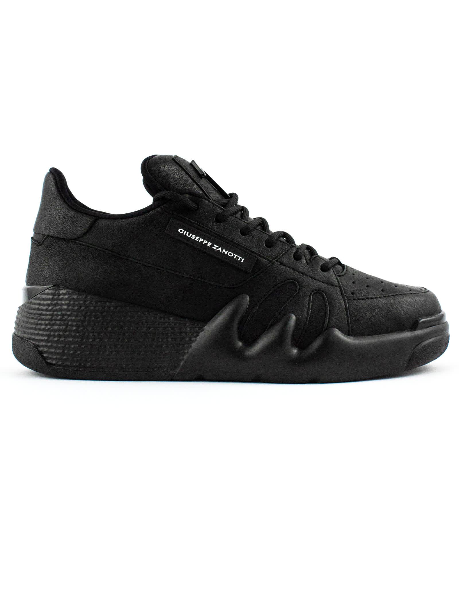 Giuseppe Zanotti Talon Black Leather Sneakers