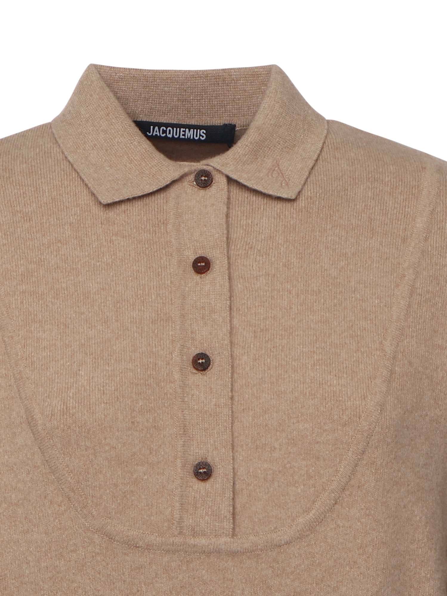 Jacquemus Polo Sweater La Maille Vareuse Pallone In Blue