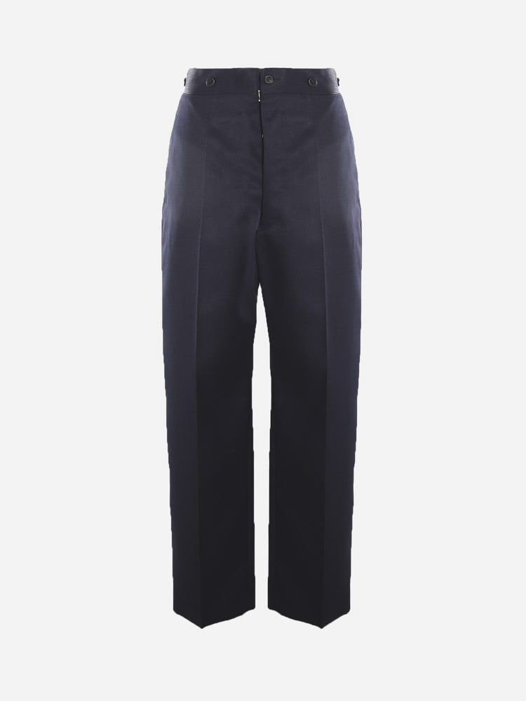 MAISON MARGIELA CROPPED TROUSERS IN TECHNICAL FABRIC