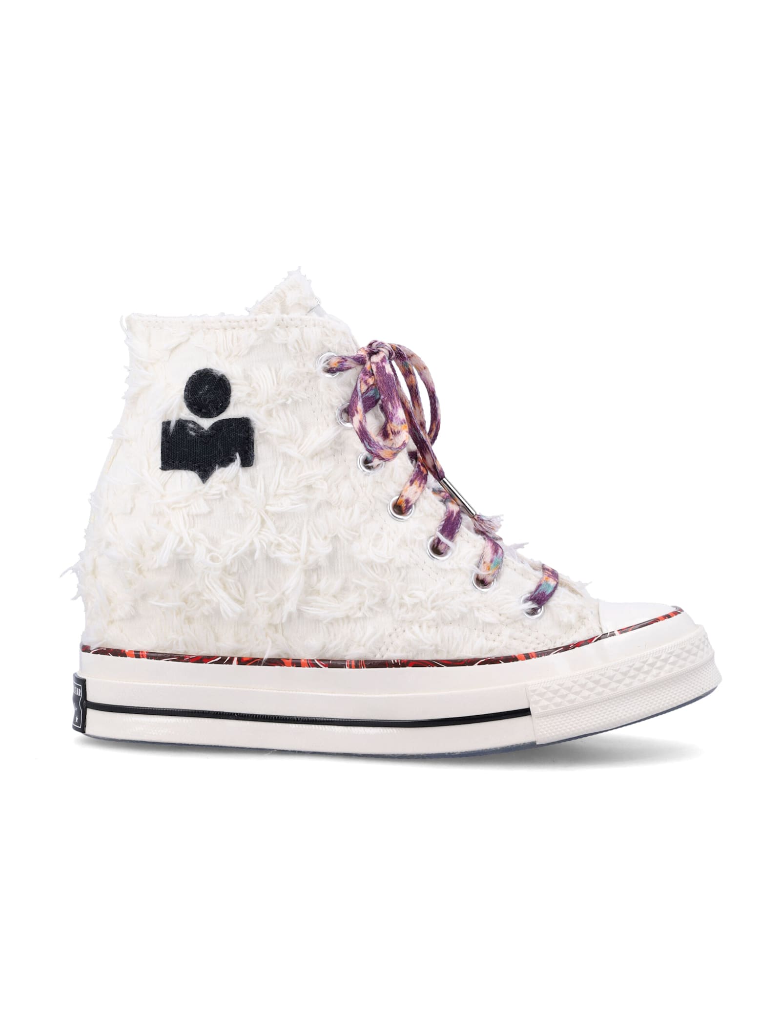 Shop Isabel Marant Wedge Chuck 70 Sneakers In Vanilla Ice