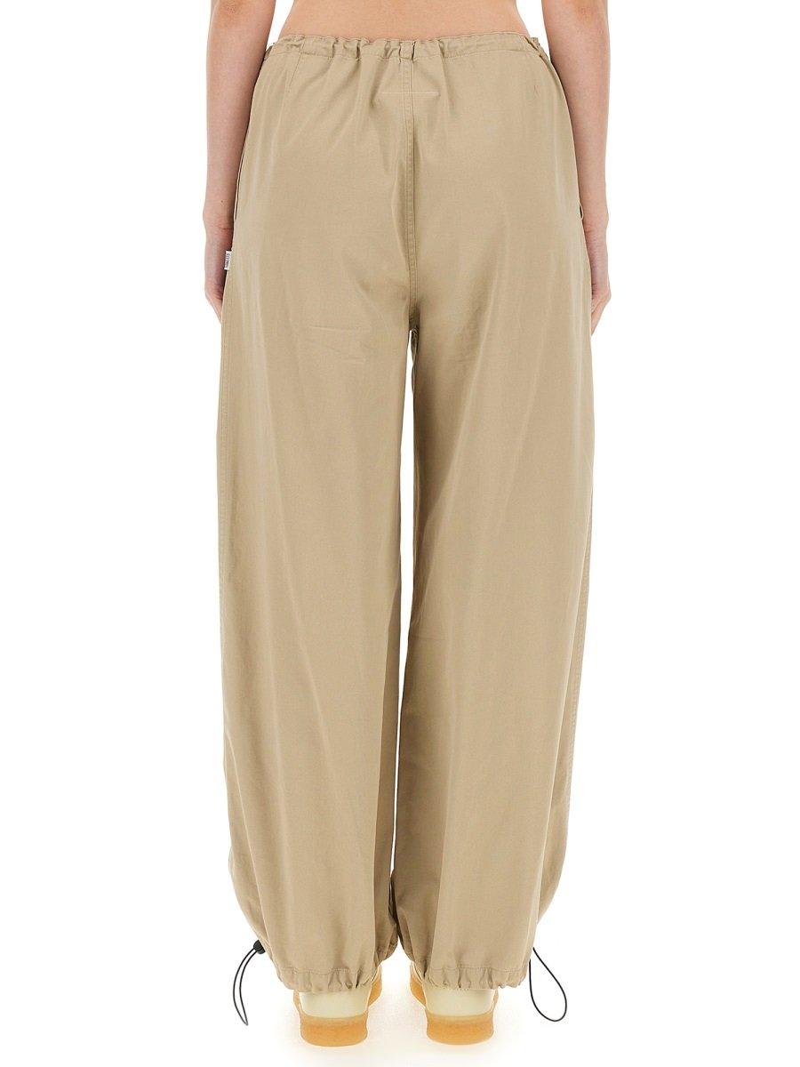 Mm6 Maison Margiela Utility Cargo Pants Drawstring Waist In Beige