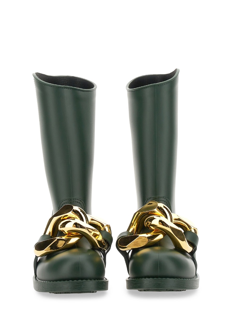 Shop Jw Anderson High Boot Chain In Green
