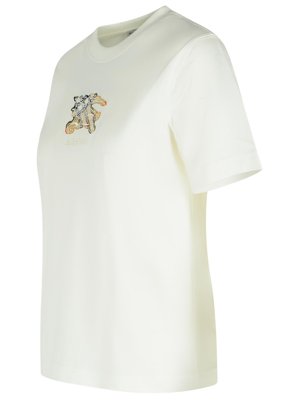 Burberry Graphic Print Short Sleeve Crew Neck T-shirt In White