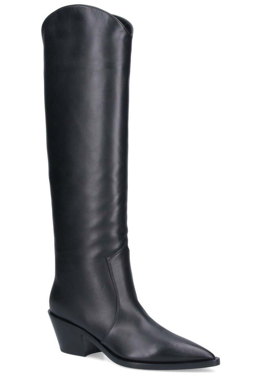 Shop Gianvito Rossi Denver Knee-length Boots In Black Nero